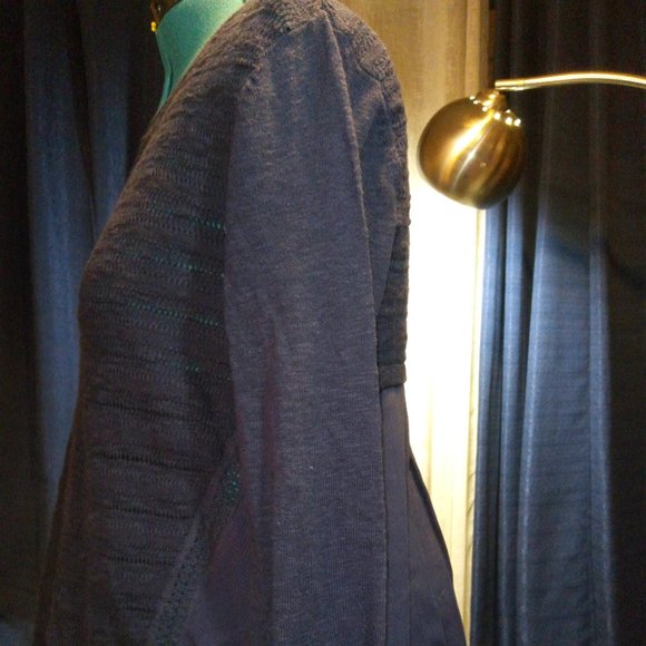 Style & Co Mixed Media High-Low Top in Blue Sz PL NWT - Picture 6 of 13